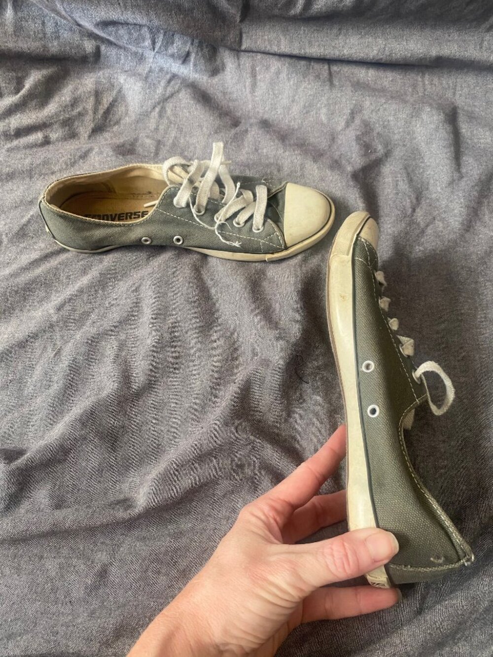 Converse Gray Low Top Sneakers - Picture 3 of 4